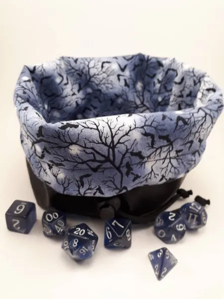 Large Reversible Dice Bag - Bats in the Night