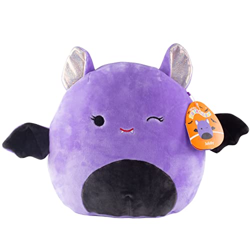 Squishmallows 10" Purple Winking Bat - Official Kellytoy Halloween Plush - Cute and Soft Stuffed Animal Toy - Great Gift for Kids