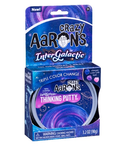 Crazy Aaron's Thinking Putty - Intergalactic Triple Color Changing Putty - Stress and Anxiety Reducing Putty for Kids - Non-Toxic, Never Dries Out - 