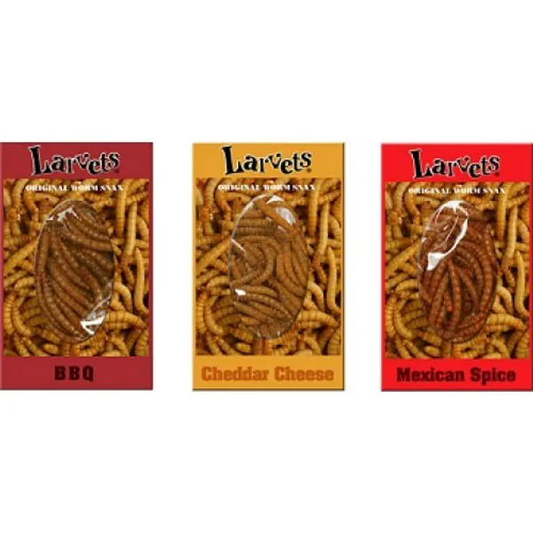Larvets Sampler Pack- BBQ, Cheddar Cheese, & Mexican Spice