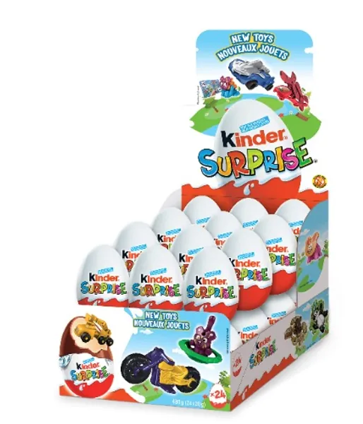 Kinder Surprise Chocolate Eggs with Toys (Pack of 24)
