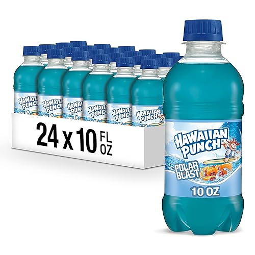 Hawaiian Punch Polar Blast Fruit Juice Drink, 10 Fl Oz Bottles, 24 Count (4 Packs Of 6), Ready-to-drink, On-the-go, Caffeine-free, Carbonation-free, Gluten-free, Excellent Source Of Vitamin C - Polar Blast - 10 Fl Oz (Pack of 24)