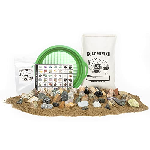 Kolt Mining Activity Dig Kit – Emeralds and Gemstone Mix for Kids – Excavate Real Crystals, Rocks, and Minerals – Great STEM/STEAM Teaching Tool – Rock Collection for Geology Enthusiasts - Emerald