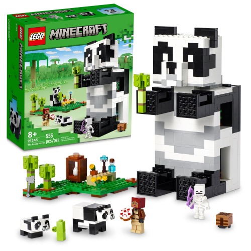 LEGO Minecraft The Panda Haven 21245, Movable Toy House with Baby Pandas Animal Figures, Toys for Kids, Boys and Girls Ages 8 Plus, Gift Idea