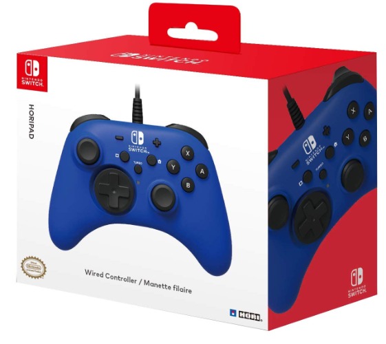 Nintendo Switch HORIPAD Wired Controller (Blue) by HORI - Licensed by Nintendo - Blue