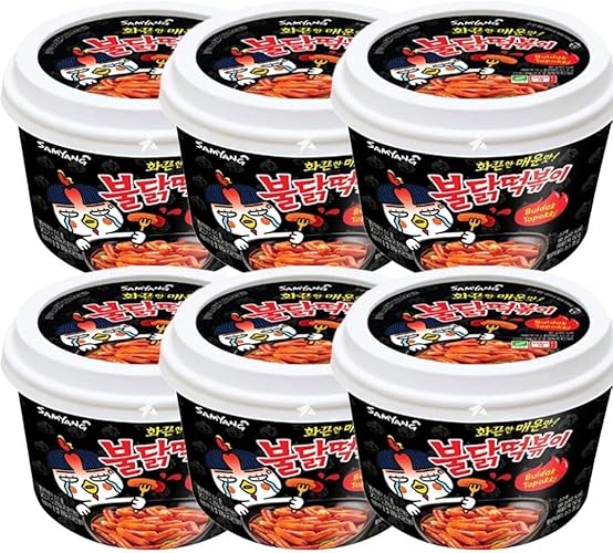 Samyang Buldak Hot Chicken Flavour Topokki  (Pack of 6)