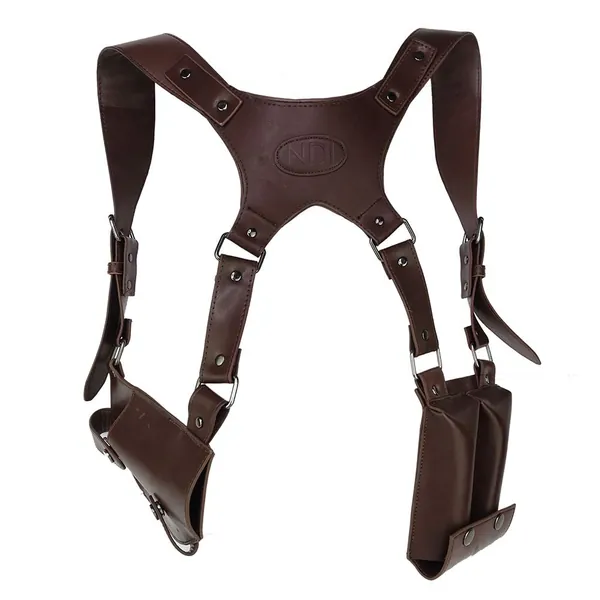 Uncharted Shoulder Belt Nathan Drake PU Gun Holster Ammo Pouches Halloween Costume Props Accessories - 
