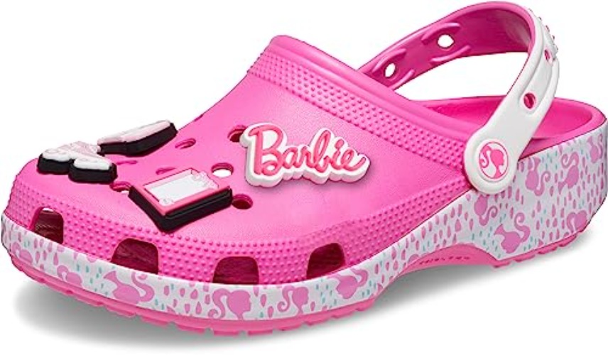 Crocs Unisex-Adult Barbie Classic Clogs - 8 Women/6 Men - Electric Pink