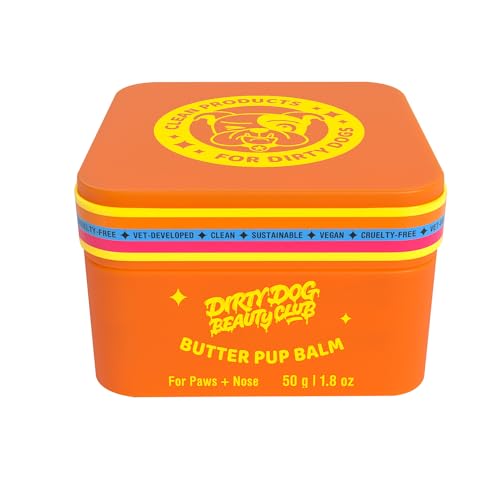 DDBC Dirty Dog Beauty Club - Butter Pup Balm - Daily Moisturizing for Paw Pads & Noses - Lick-Safe, Natural Ingredients, Veterinarian Developed - (1.8 oz), Unscented