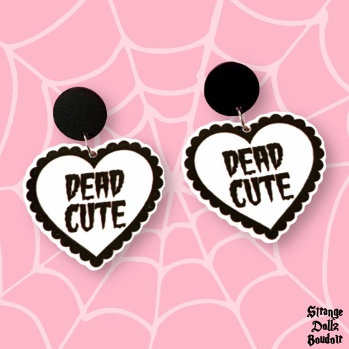 Dead Cute earrings, 925 sterling silver, Gothic, Halloween, Strange Dollz Boudoir
