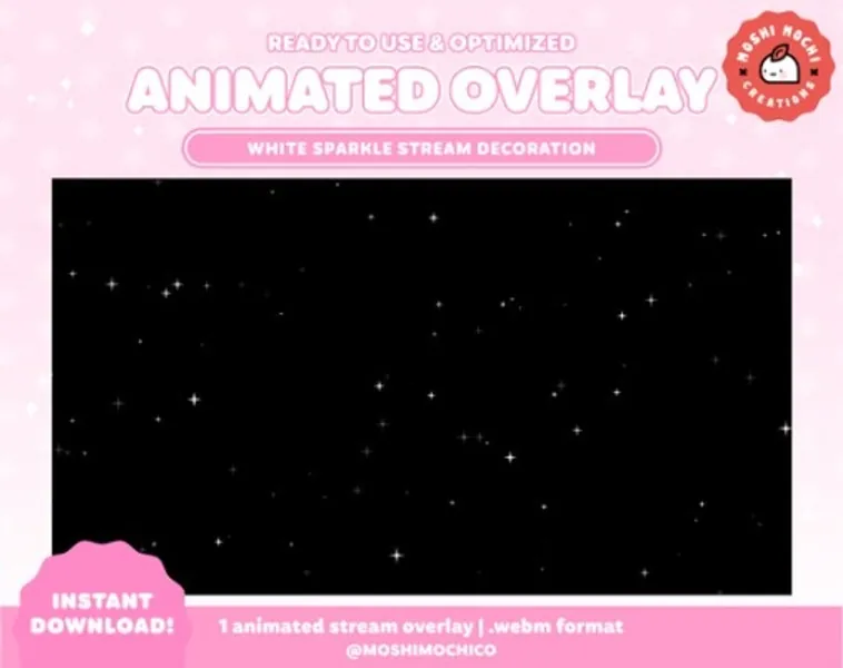 Animated Sparkle Stream Add-on / Stream Decoration / Calming | Etsy