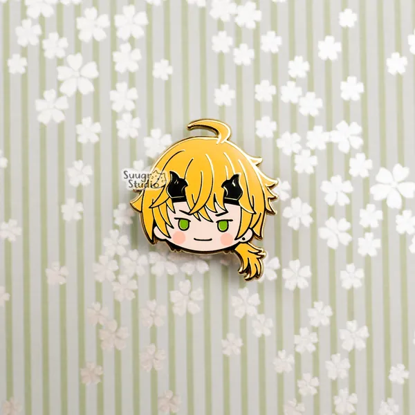 Genshin Impact Ayaka & Thoma/Tohma Hard Enamel Pin - Thoma / [A Grade] / Simple Rubber Back