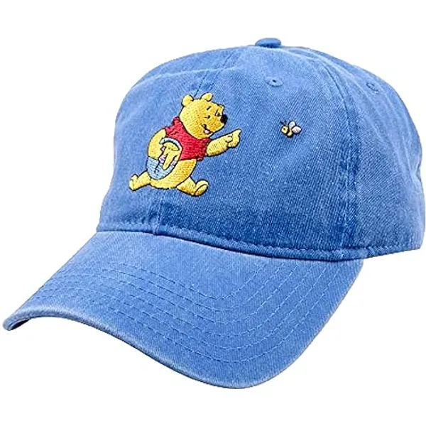 Disney Winnie The Pooh Dad Hat, Adjustable Cotton Baseball Cap with Curved Brim