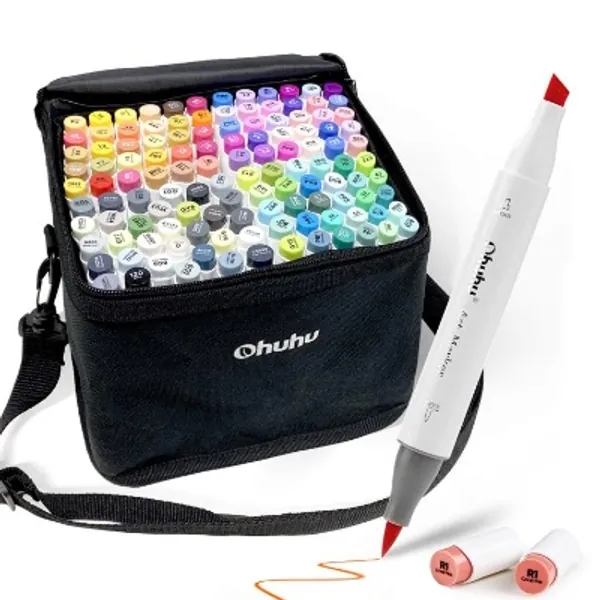 Ohuhu 120 Colors Dual Tips Alcohol Art Markers - Ohuhu