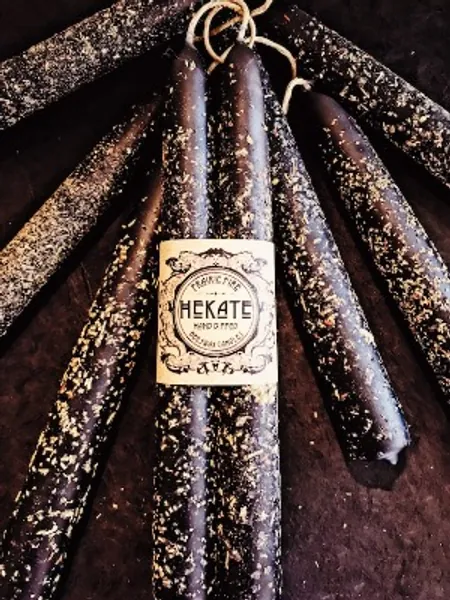 Hekate Beeswax Black Ritual Candle | Etsy