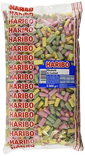Haribo Rhubarb and Custard Bulk Bag, 3Kg - 3 kg (Pack of 1) - Single