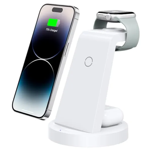 Anlmz 3 in 1 Charging Station for iPhone - Wireless Charger for Apple Products Multiple Devices - Charging Dock Stand for AirPods (for iPhone 15 14 13 pro 12 11 X Max)