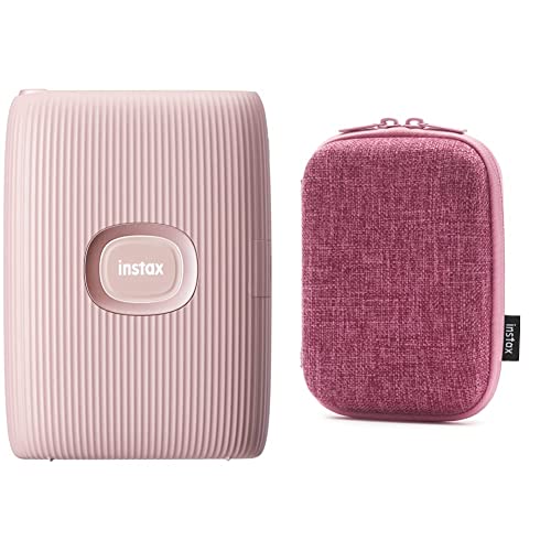 Fujifilm Instax Mini Link 2 - Soft Pink w/Instax Mini Link 2 Case - Pink - w/ Case - Soft Pink