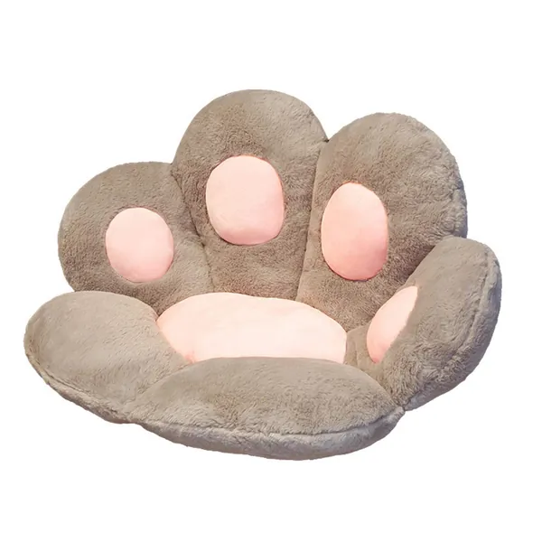 Katzenpfoten Stuhlkissen, Niedliches Sitzkissen, Soft Seat Cushion, Cat Paw Sitzkissen Für Bürostuhl Lazy Sofakissen, Soft Cosy Stuhlkissen Lindert Rücken- Und Steißbeinschmerzlinderung (Grau)