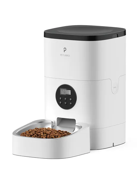 PETLIBRO Automatischer Futterautomat für Katze und Hund, 4L Automatischer Futterspender mit Edelstahlschüssel , 1-4 Mahlzeiten pro Tag & 10s Voice Recorder für kleine/mittlere Haustiere