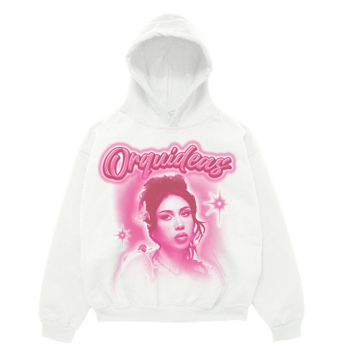 Kali Uchis White Orquídeas Portrait Hoodie