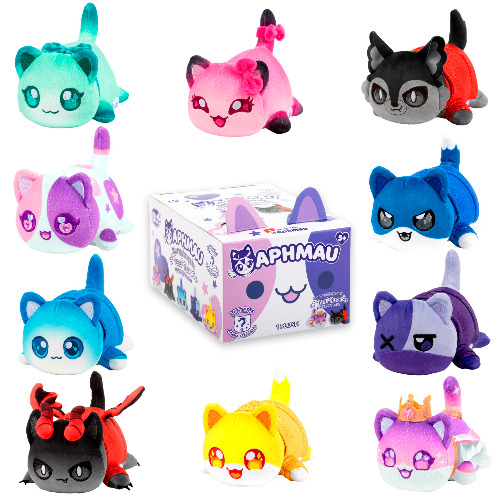 Aphmau 6" MeeMeow Mystery Plush – serie 6; YouTube-spelkanal, hemlig låda, 1 av 10 möjliga vänner, vänner MeeMeows, officiell vara