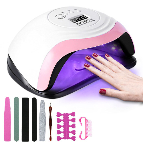 JOYBOY Nageltork, 168 W UV LED-lampa för naglar, professionell nagellampa med 10/30/60/99 s timer, LCD-display och smart sensor för finger/tånaglar och för alla gelnagellack, gelnaglar