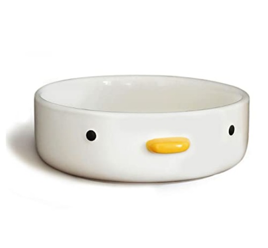 PURROOM Funny Cute Duck 6'' Salad Bowl, Handmade Glaze Chick Safety Ceramics Large Pasta Bowls, Home Family, Friend. - 6'' Salad Bowl
