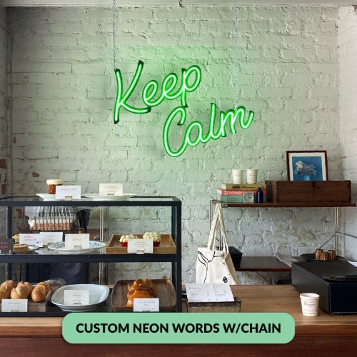 Custom Neon Words W/Chain