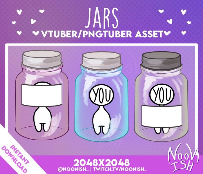 Vtuber PNG Tuber Asset JAR | Veadotube | Discord | Twitch Channel Points