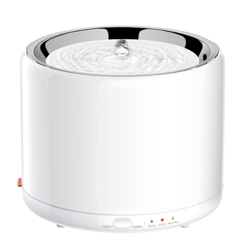 PETKIT Cat Water Fountain Stainless Steel, EVERSWEET 3 Automatic Pet Fountain for Cat & Dog with LED Indicator Light , Battery Operated, Two Flow Modes, Ultra-Quiet Cat Drinking Water Dispenser 1.35L