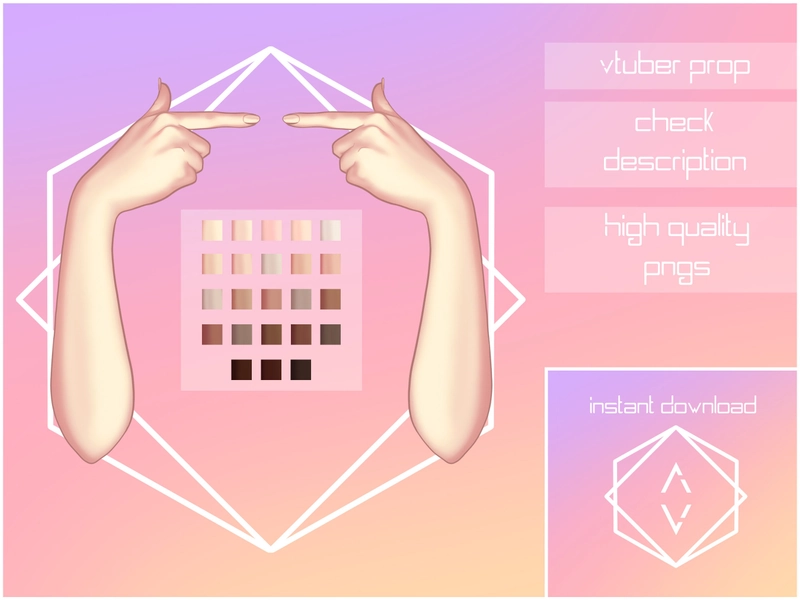 Is for Me? - Hands | Vtuber | Twitch | Youtube | Kawaii | Cute | Prop | Meme | Asset | Shy | 2d