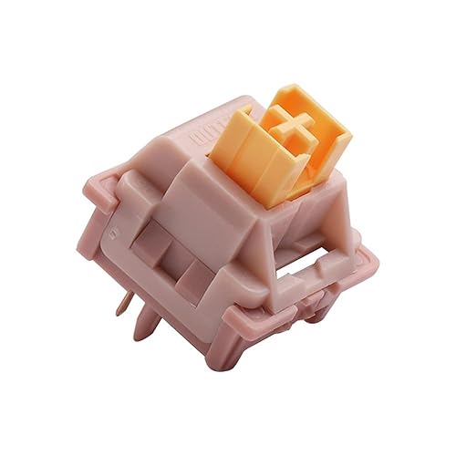 PAKJEL Outemu Honey Peach Switch V2, 5Pin 40g Pre-Lubed Silent Linear Switch for Custom Mechanical Keyboard (Size : 90PCS) - 90PCS
