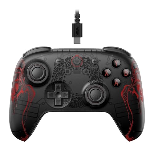 8BitDo Ultimate 2C Wired Controller for Windows PC and Android, with Hall Effect Joysticks and Hall Triggers, 1000Hz Polling Rate, and Remappable L4/R4 Bumpers - Black Myth: Wukong - Ultimate 2C - Black Myth: Wukong