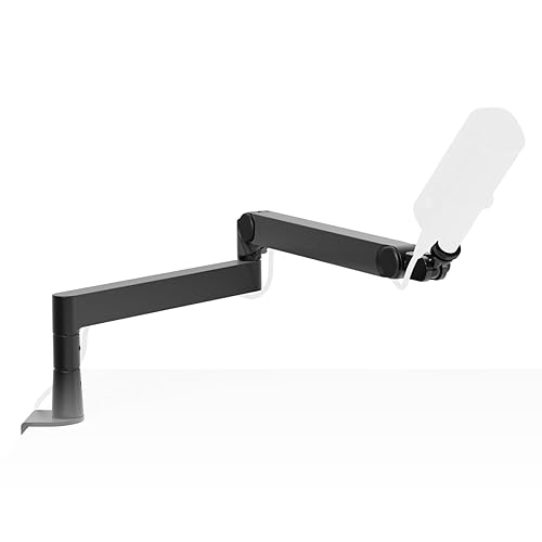 Elgato Wave Mic Arm Pro - 360° Rotatable Low Profile Gas Spring Microphone Arm, Works Mics/Shure SM7B/HyperX QuadCast/Rode/Blue Yeti & more – For Broadcasting/Podcasting/Streaming - Black