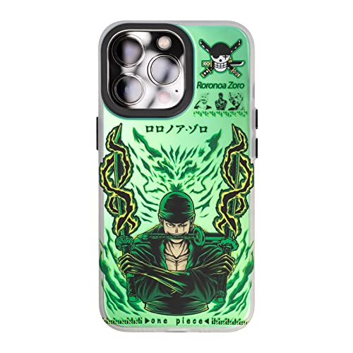for iPhone 13 Protective case has Cool Anti-Fingerprint Effect, Dazzling Shockproof Protection for iPhone 13, Roronoa Zoro Stunning Visual Effects, Comfortable Grip, and Creative Anime Style - HZ05 - for iPhone 13