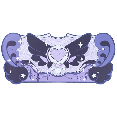 GeekShare Large Gaming Mouse Pad Dark Purple Non-Slip Rubber Back Mouse Pad Big Desk Mat for Keyboard and Mouse,Perfect for Gaming or Home Office Work - Star Wings Dark Version - Purple