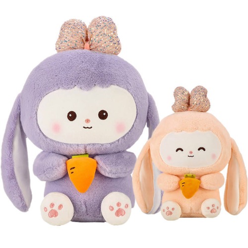 Soft Squishy Bunny Plush Toys - Purple / 28cm