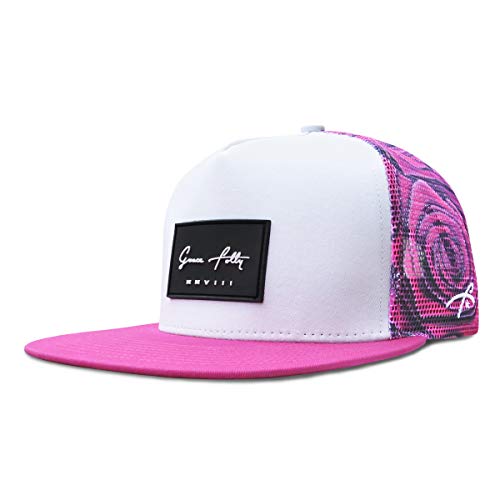 Grace Folly Trucker Hat for Men & Women. Snapback Mesh Caps - One Size - Rose- Pink