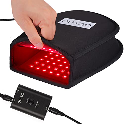 DGQY Newest Red Infrared Light Therapy for Hands Pain Relief FDA Cleared Deep Penetrate LED Therapy Device for Wrist Double Side Pad Glove for Fingers Joints Relief (Single) - Ps-hs1