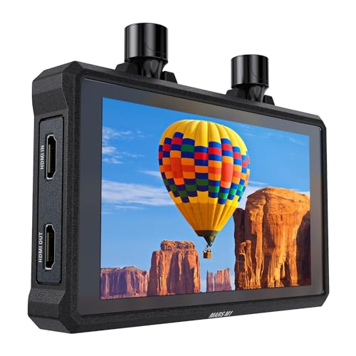 Hollyland Mars M1 Enhanced Wireless Transmitter & Receiver & Monitor, 3-in-1, SDI/HDMI Wireless Video Transmission System with 450ft (150m) Los Range and 0.08s Ultra-Low Latency, Solo Kit - Single TX/RX