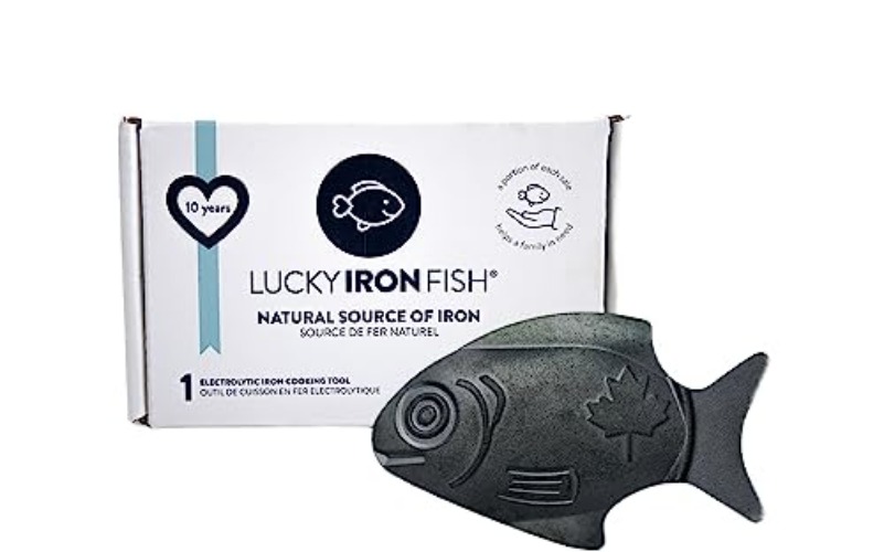 Lucky Iron Fish Ⓡ A Natural Source of - The Original Cooking Tool to Add Liquid-Based Meals, Reduce Deficiency Risks an Supplement Alternative, Ideal for Menstruators & Vegans - Fish