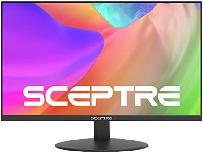 Sceptre IPS 24-Inch Computer LED Monitor 1920x1080 1080p HDMI VGA up to 75Hz 300 Lux Build-in Speakers 2021 Black (E249W-FPT) - 24" IPS 99% sRGB - Monitor
