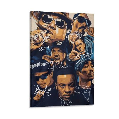 Hip-hop Rapper Poster Canvas Wall Art