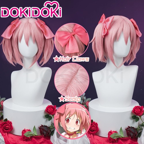 DokiDoki Anime Puella Magi Madoka Magica Cosplay Kaname Madoka Wig / Headwear Cute Halloween | Wig only-PRESALE
