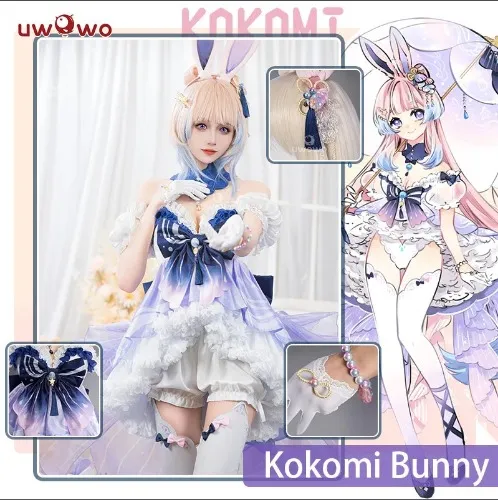 【In Stock】Exclusive Uwowo Genshin Impact Fanart Kokomi Bunny Suit Cute Cosplay Costume | 【In Stock】Costume S