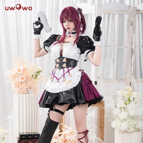 Exclusive Uwowo Honkai Star Rail Fanarts Kafka Maid Stellaron Hunters HSR Cosplay Costume - 【In Stock】