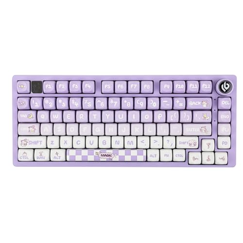 EPOMAKER x LEOBOG Hi75 Aluminum Alloy Wired Mechanical Keyboard, Programmable Gasket-Mounted Gaming Keyboard with Mode-Switching Knob, Hot Swappable, NKRO, RGB (Magic Bear, Nimbus V3 Switch) - Nimbus V3 Switch - Magic Bear