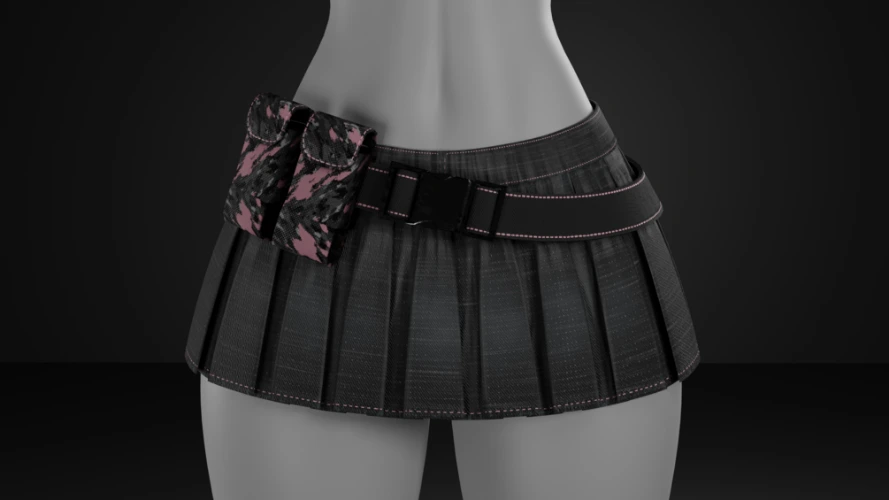 Combat Pleated Skirt (VRC Outfit)