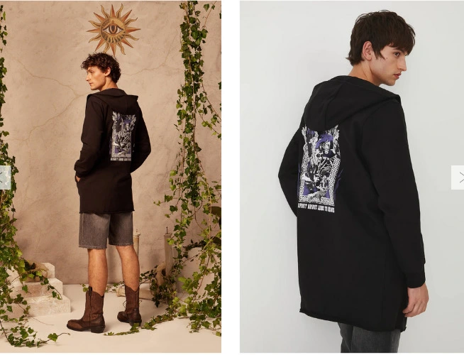 Bluza bawełniana męska z kolekcji Lands of Legends – Asgard  kolor czarny RW25-BLM205